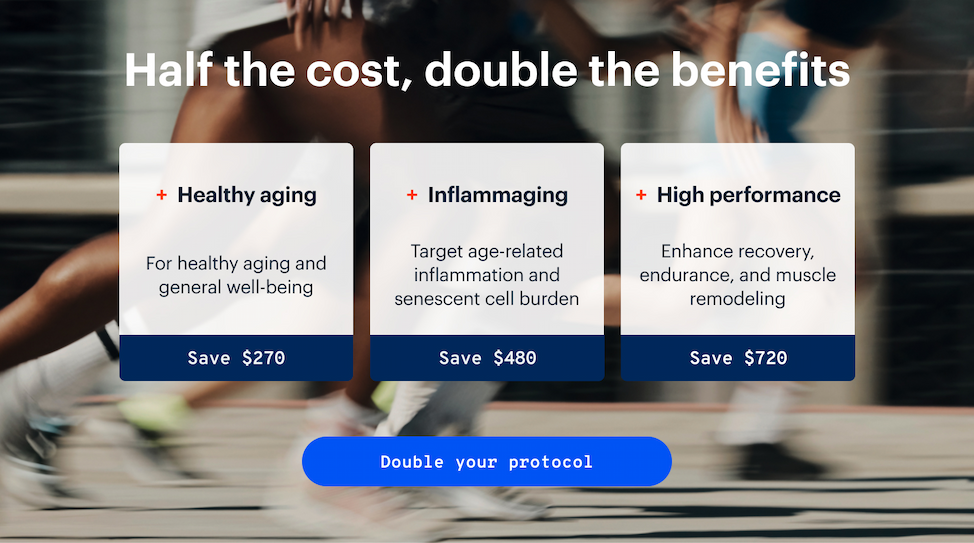 Half the cost, double the benefits | Double your protocol