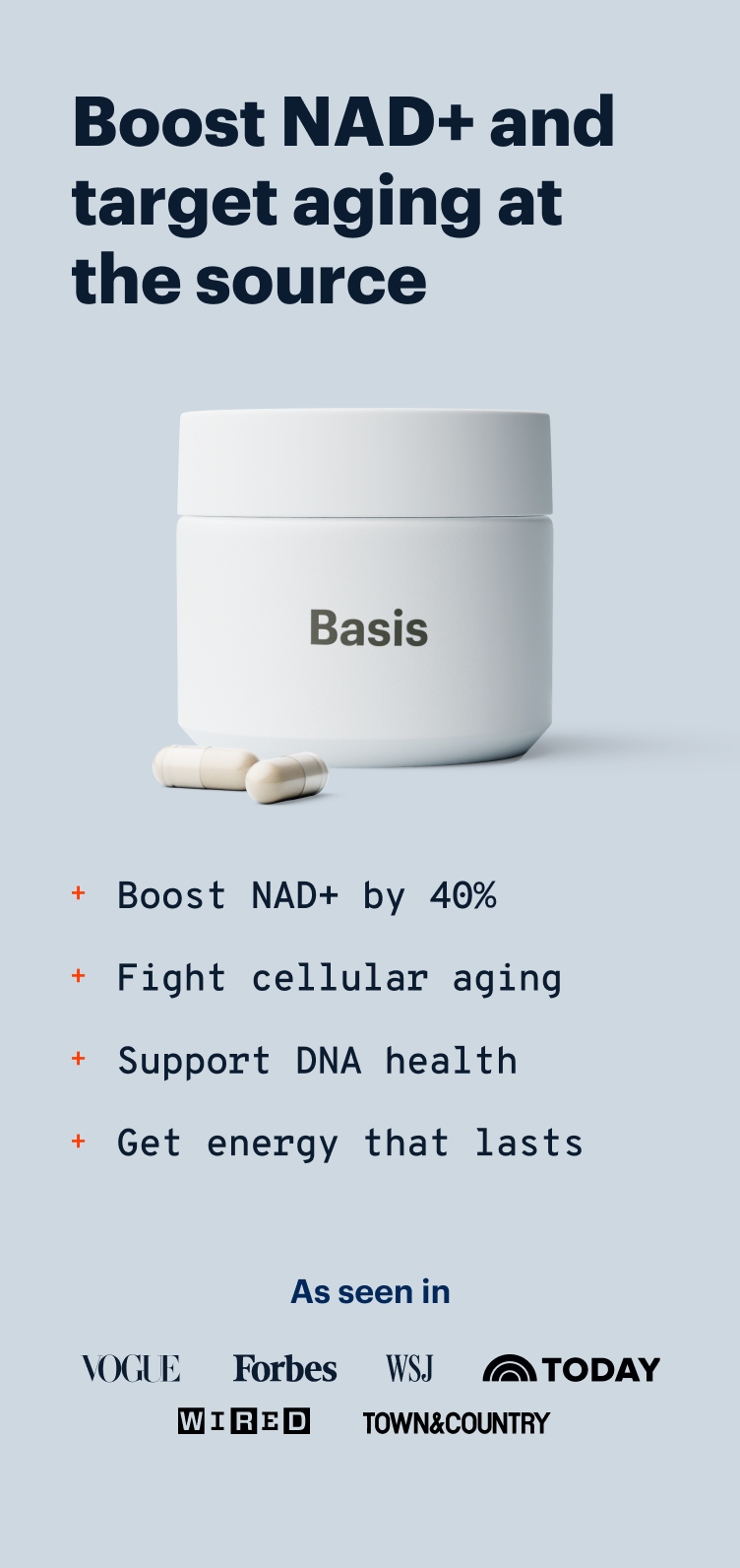 Boost NAD+ and target aging at the source