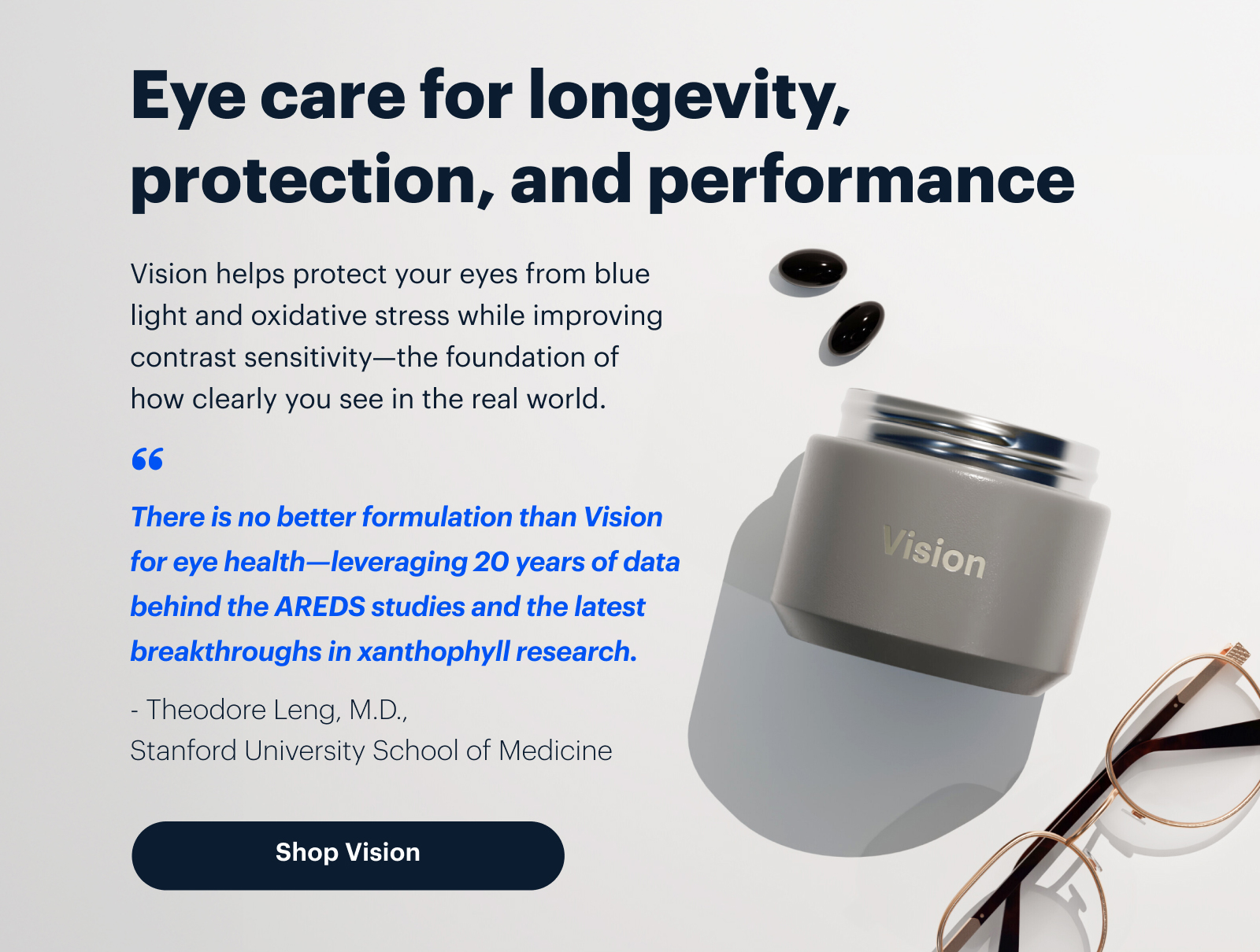 Eye care for longevity, protection, and performance | Shop Vision