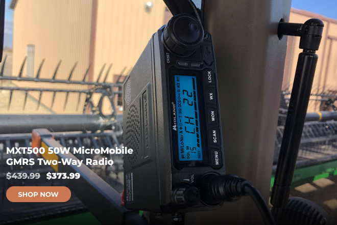 MXT500 50W MicroMobile GMRS Two-Way Radio