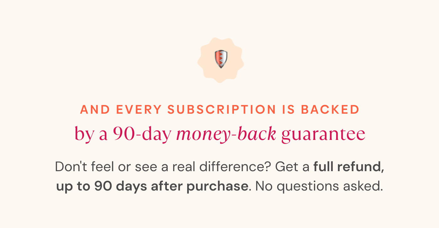 every subscription is backed by a 90-day money-back guarantee