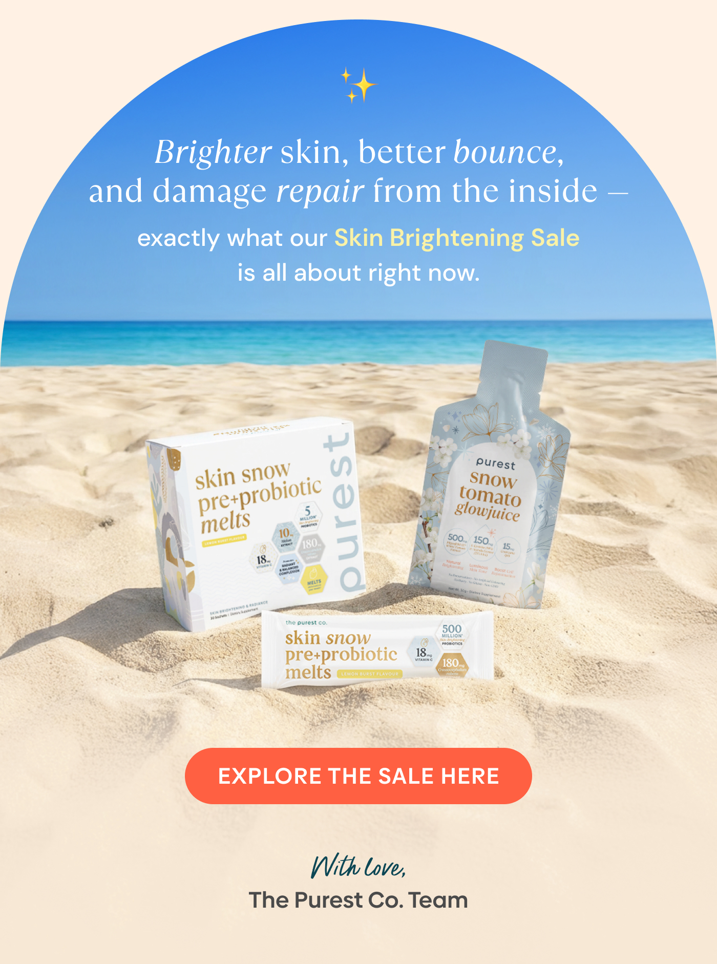 Brighter skin, better bounce, and damage repair from the inside | EXPLORE THE SKIN BRIGHTENING SALE HERE