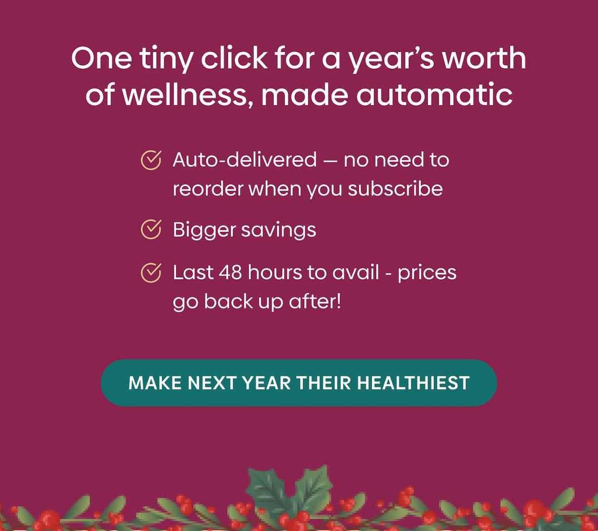 Make next year their healthiest