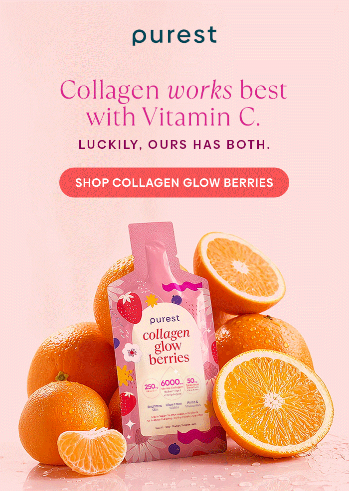 Collagen works best with Vitamin C: Luckily, ours has both.