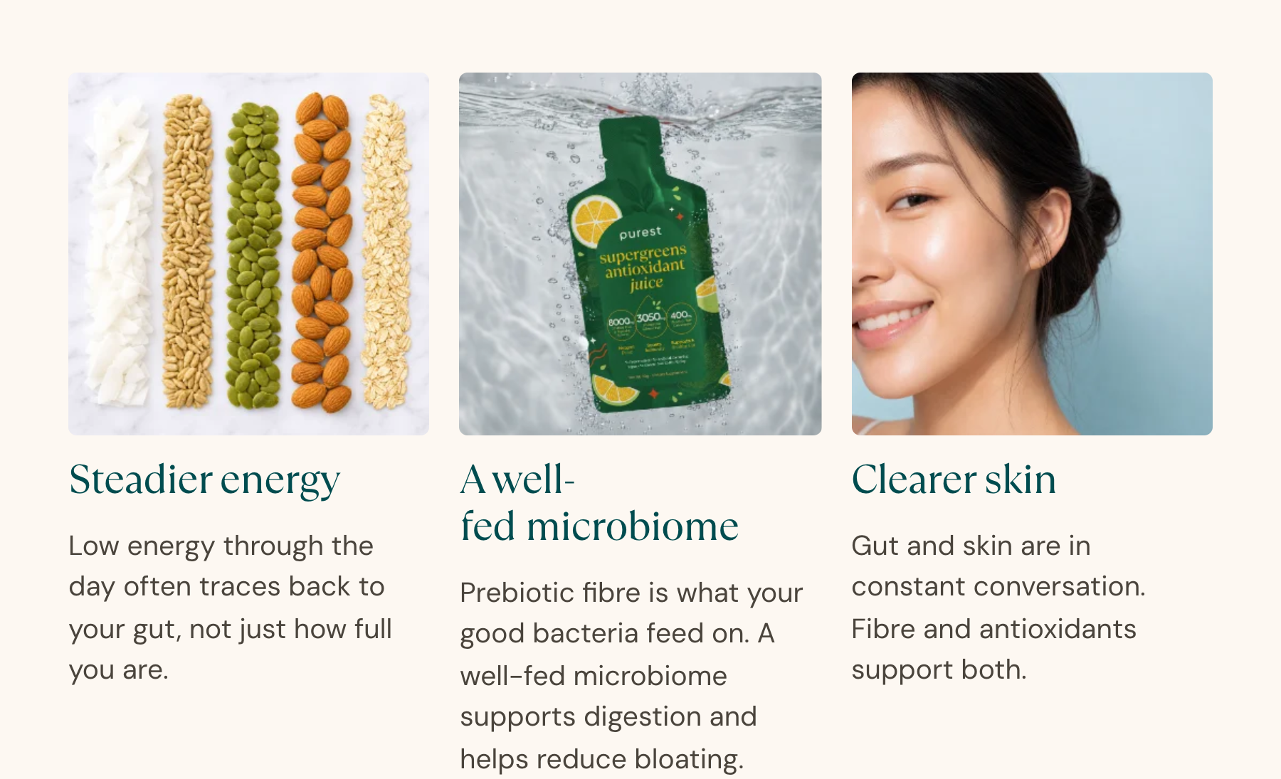 Three benefits of fibre: steadier energy, a well-fed microbiome, and clearer skin