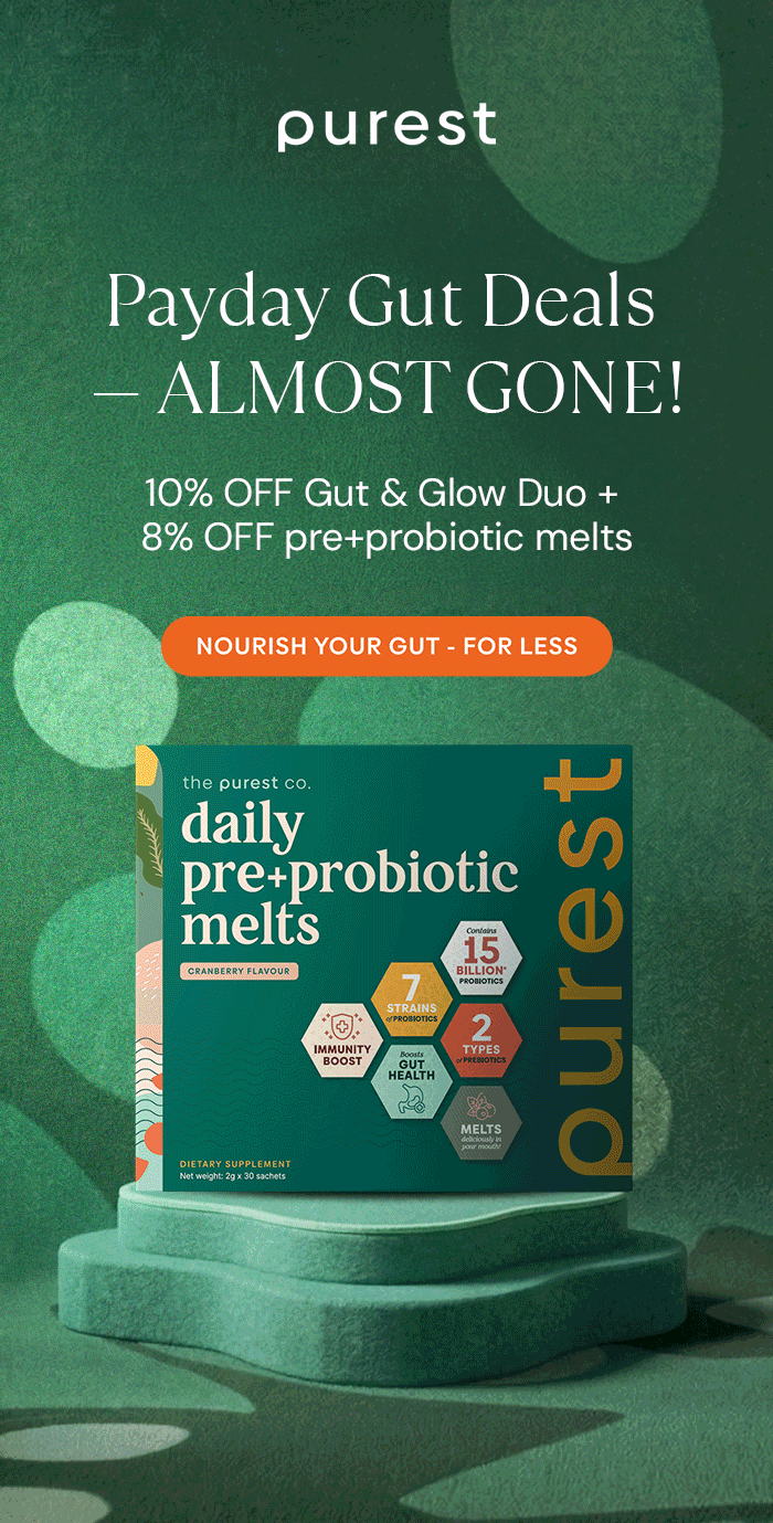 Payday Gut Deals — ALMOST GONE! 10% OFF Gut & Glow Duo + 8% OFF pre+probiotic melts Grab ‘Em Now!