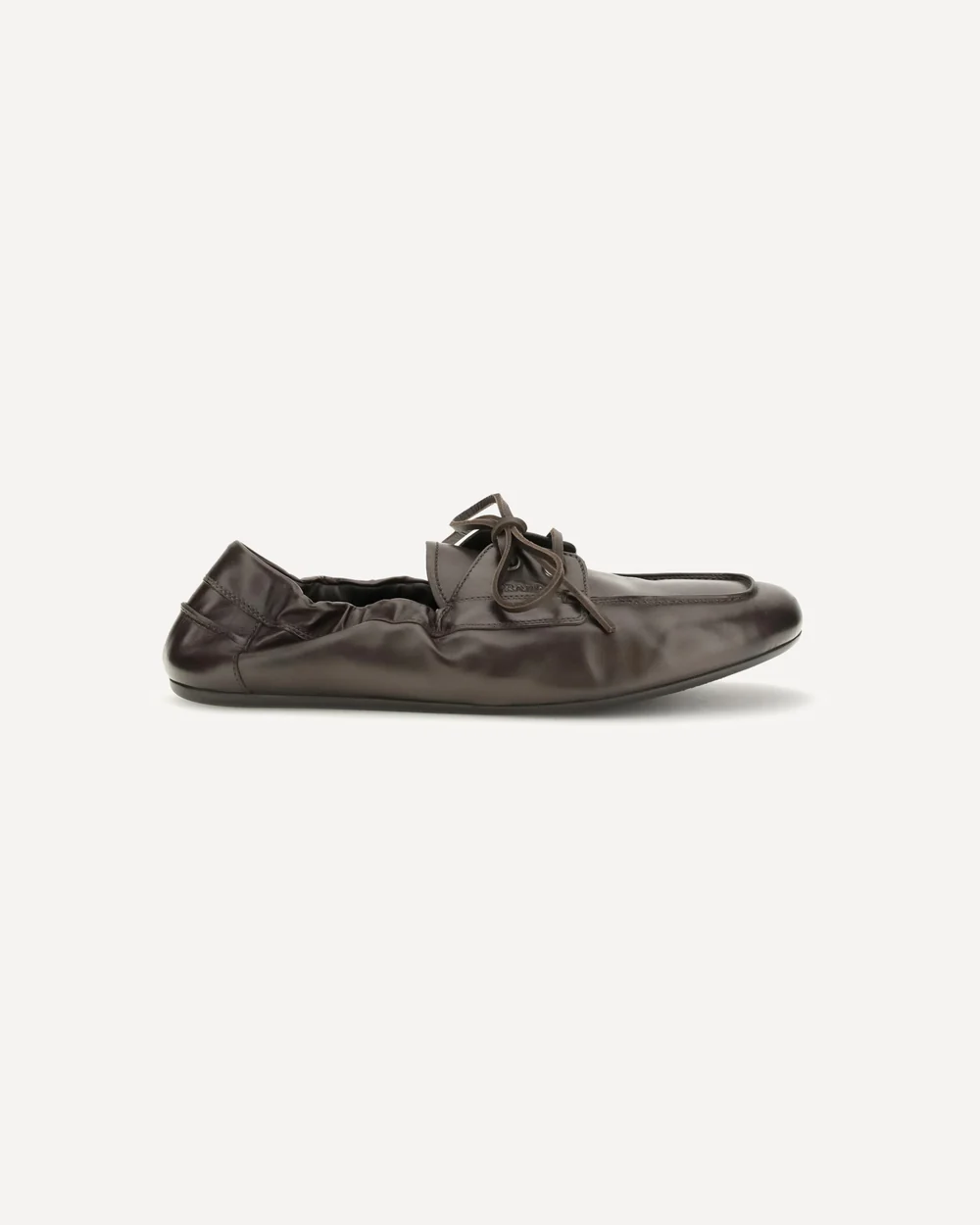 Aged leather lace-up Sneakers
