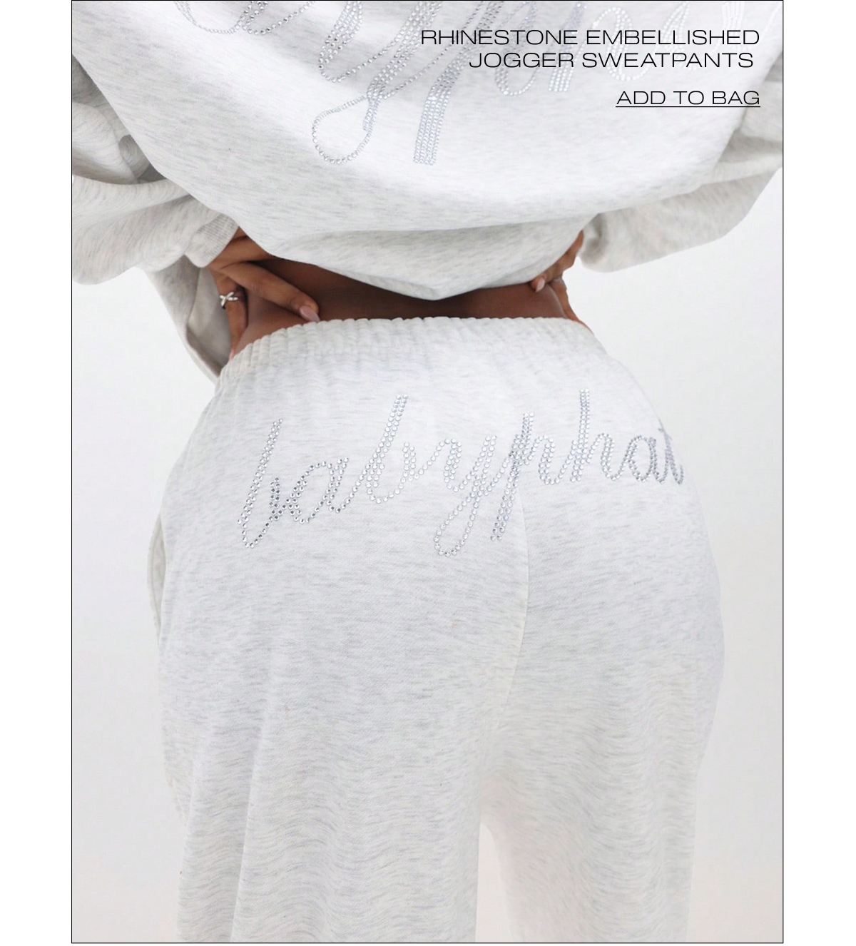 RHINESTONE EMBELLISHED JOGGER SWEATPANTS 