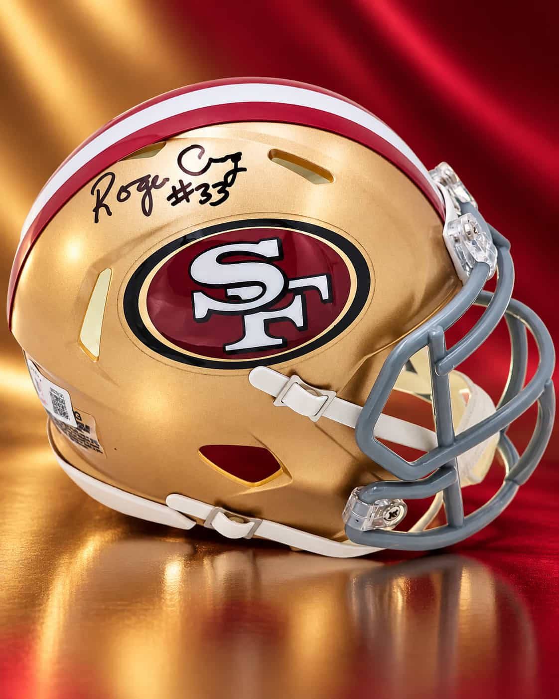 Roger Craig Signed 49ers Gold Mini Helmet