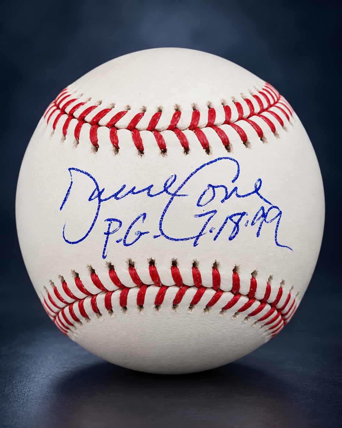 David Cone Signed Baseball Game 7-18-99