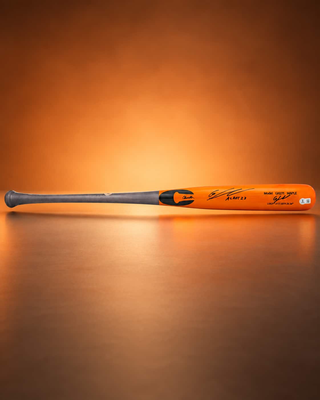 Gunnar Henderson Signed Orange Chandler Bat