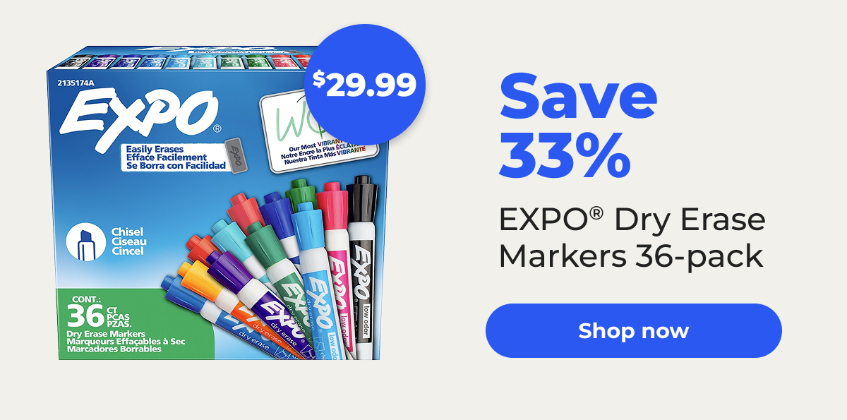 [$29.99] Save 33% EXPO® Dry Erase Markers 36-Pack - Shop now