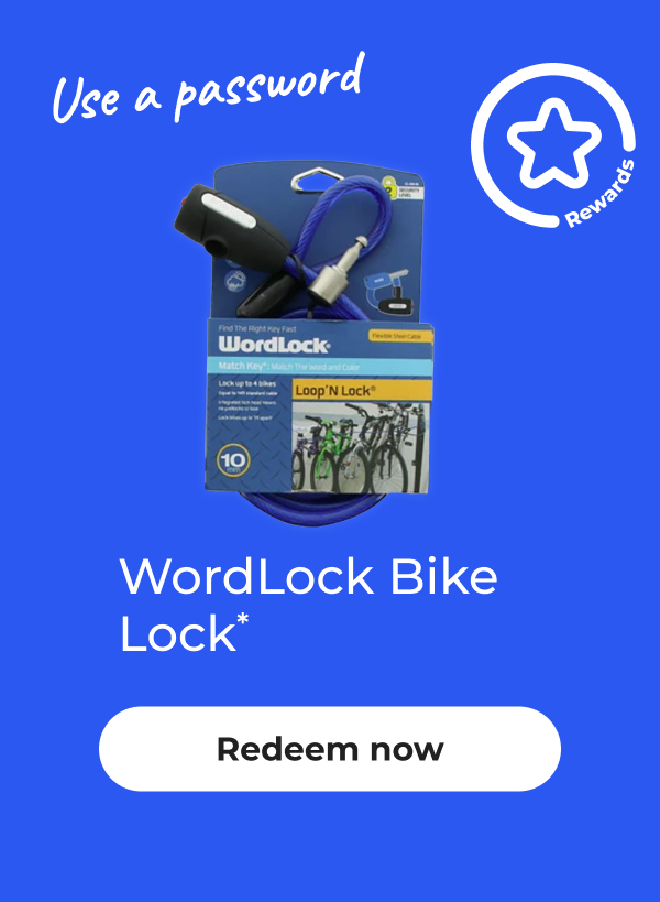 [Rewards] Use a password. WordLock Bike Lock* – Redeem now