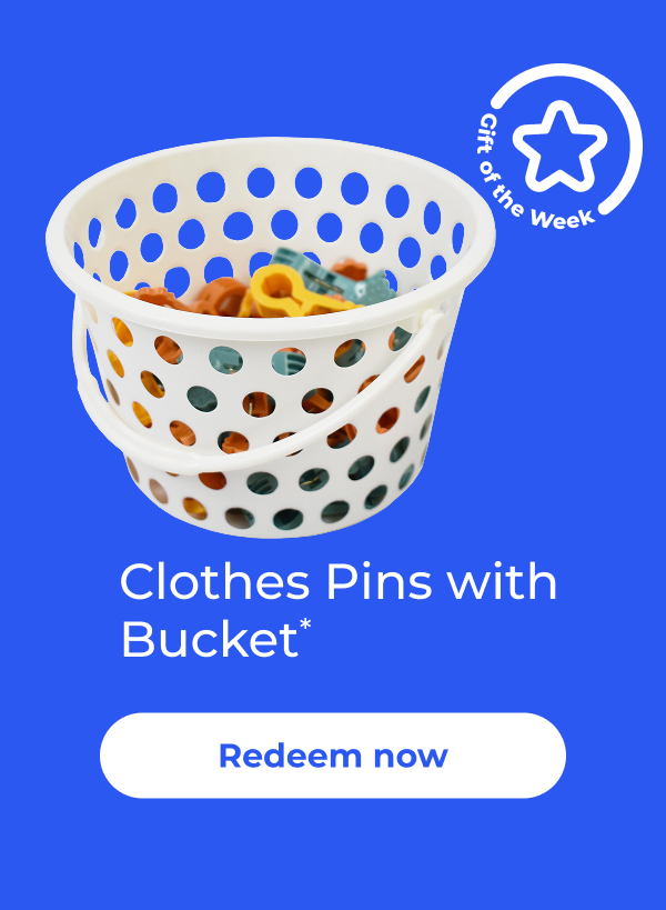[Gift of the Week] Clothes Pins with Bucket* – Redeem now