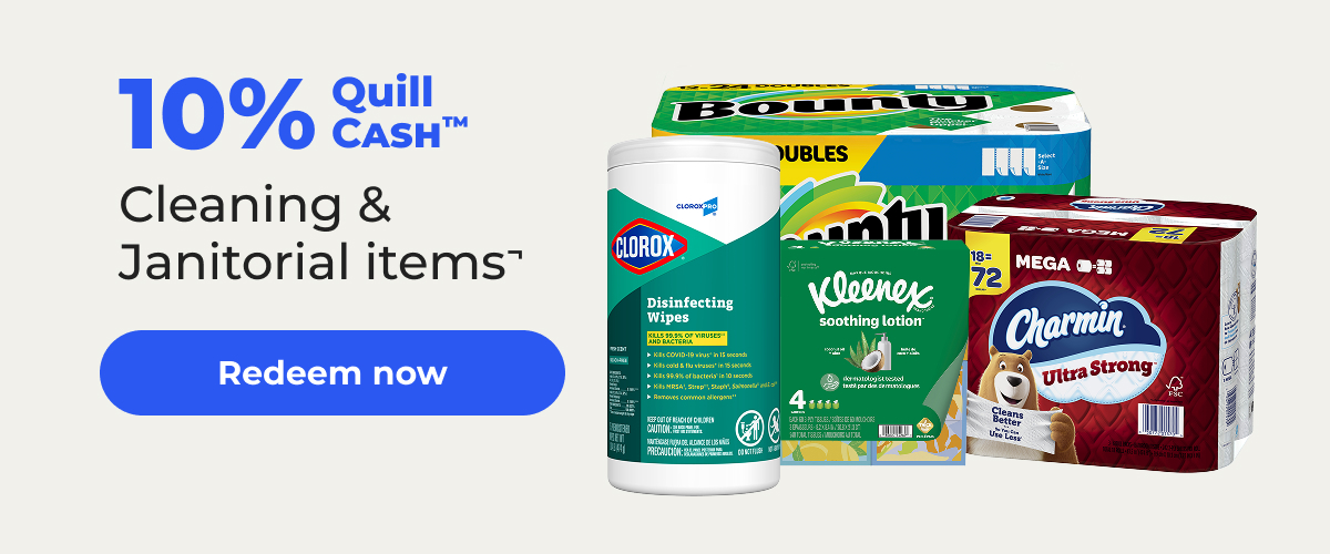 10% QuillCASH™ Cleaning & Janitorial items¬ – Redeem now
