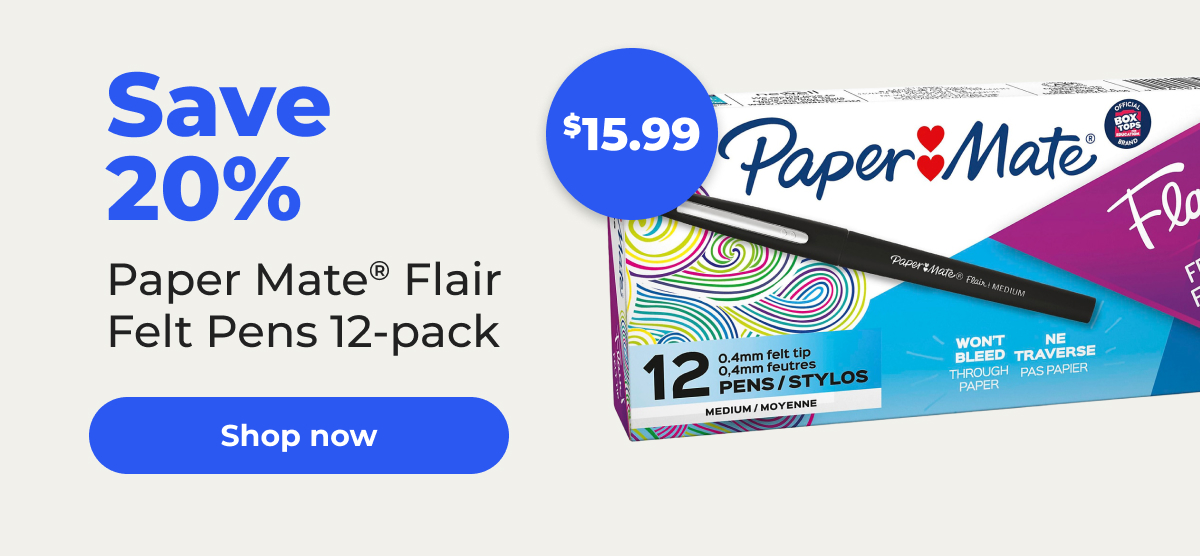 [$15.99] Save 20% Paper Mate® Flair Felt Pens 12-pack - Shop now