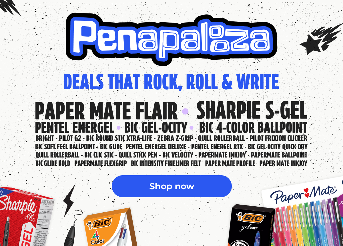 Penapalooza: Deals that Rock, Roll & Write – Shop now