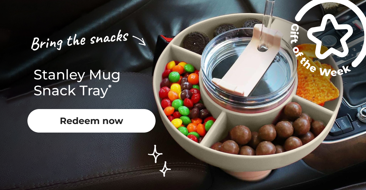 [Gift of the Week] Bring the snacks: Stanley Mug Snack Tray* – Redeem now