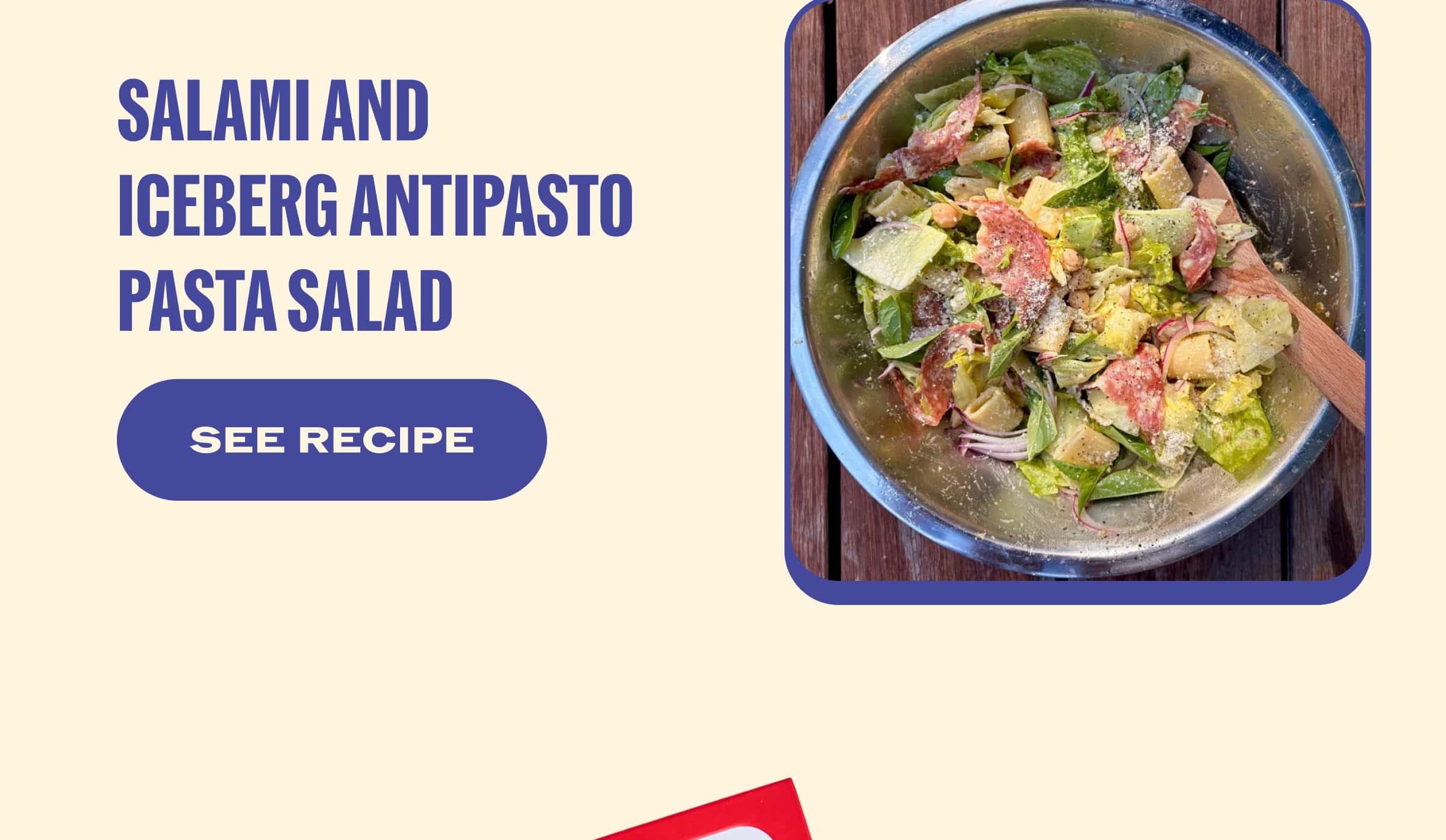 Salami and Iceberg Antipasto Pasta Salad