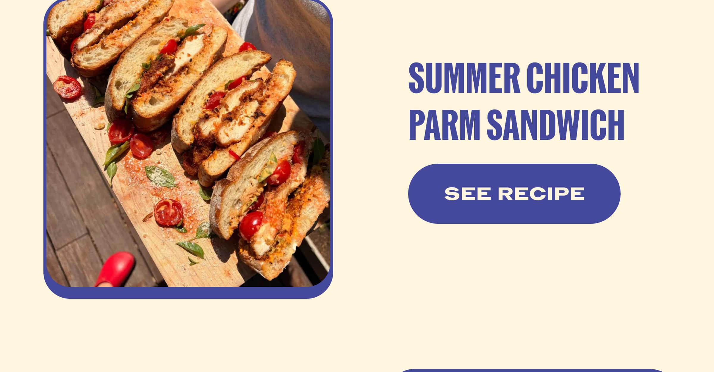 Summer Chicken Parm Sandwich