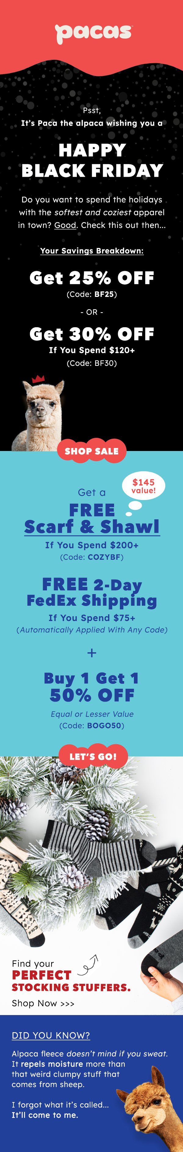 Pacas Black Friday Sale