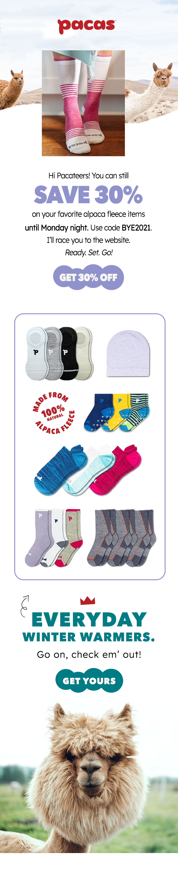 Pacas End of Year Sale 30% OFF