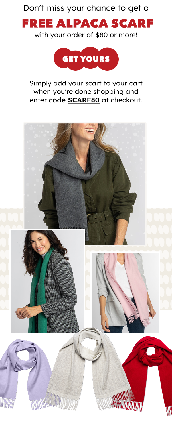 Pacas 12 Days of Christmas Sale - FREE SCARF