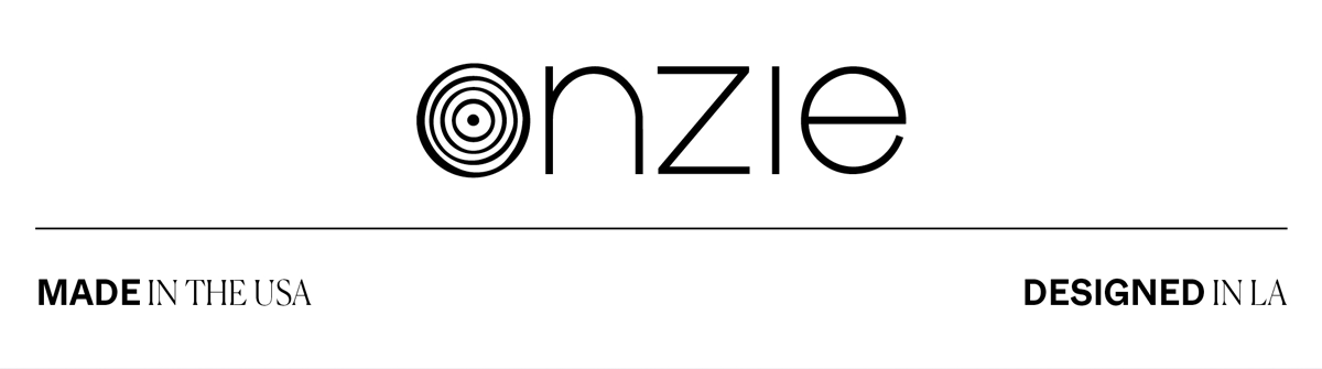 ONZIE. Made in the USA. Design in LA