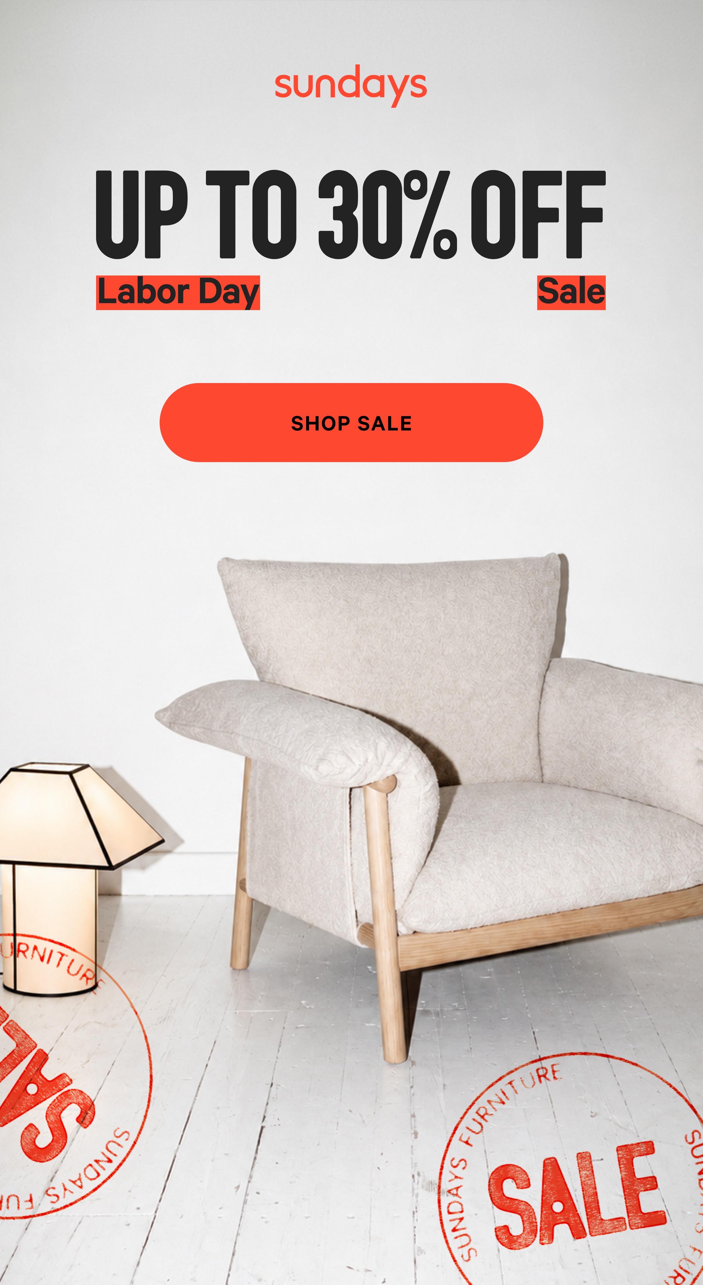 Up to 30% during the Labor Day Sale