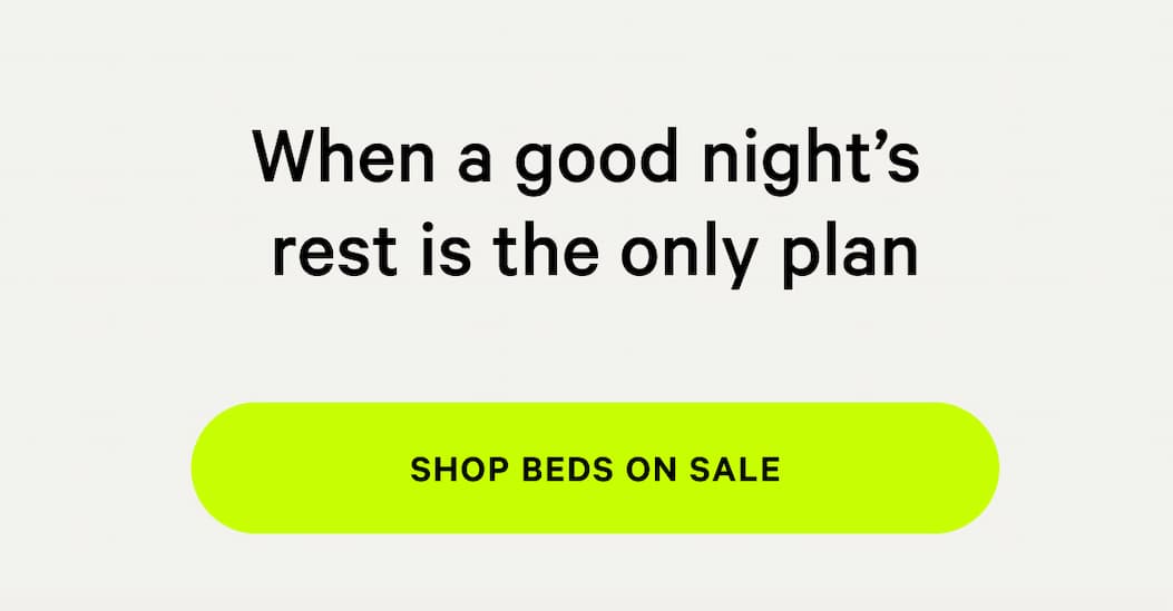 When a good night's rest is the only plan [shop beds on sale]