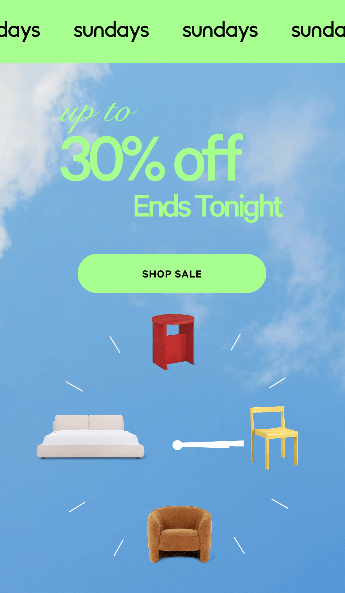 Up to 30% off Ends Tonight
