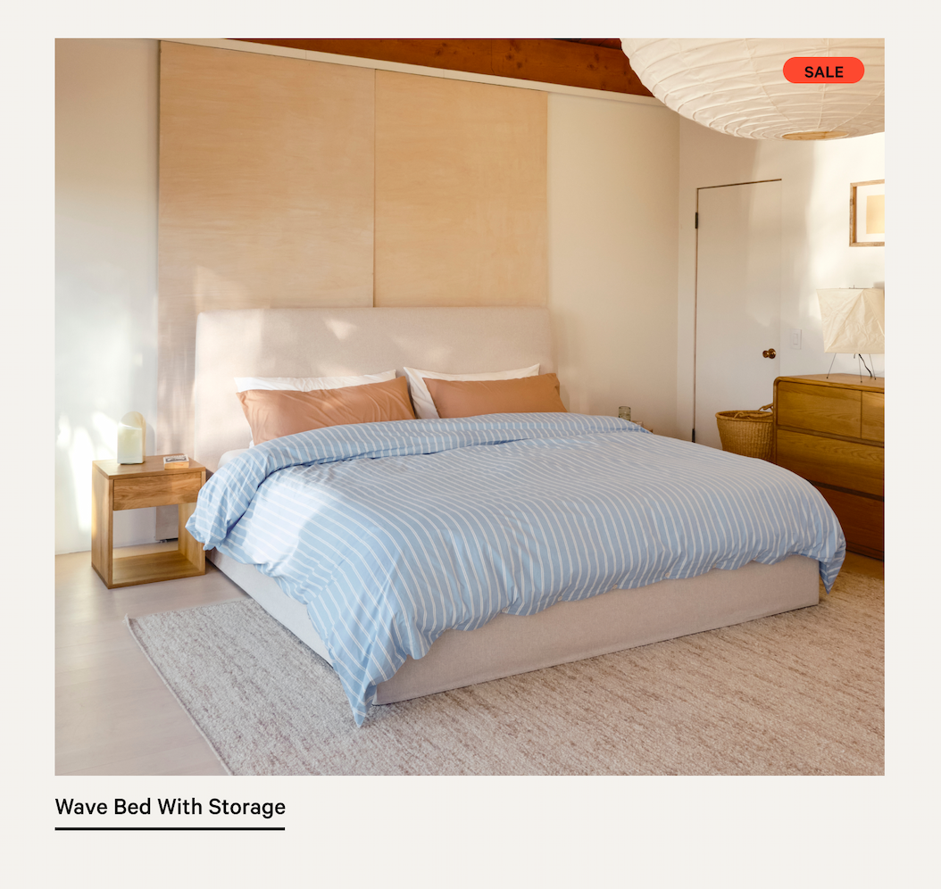 Wave Bed with Storage
