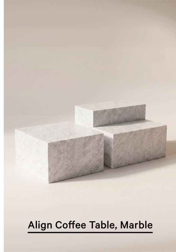 Align Coffee Table, Marble