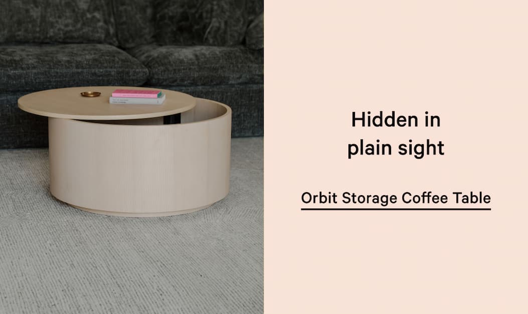 Hidden in plain sight Orbit Storage Coffee Table