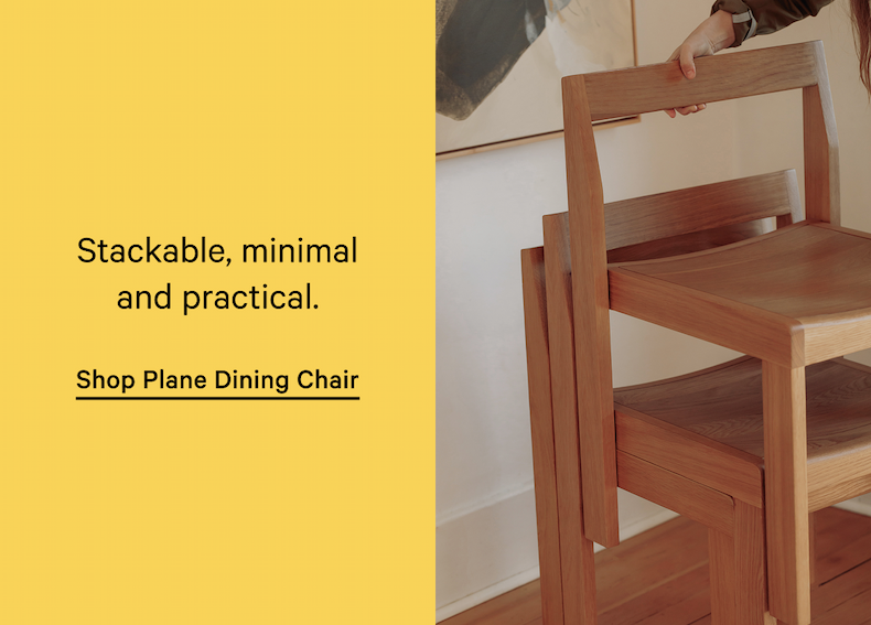 Title Stackable, minimal and practical.  Shop Plane Dining Chair