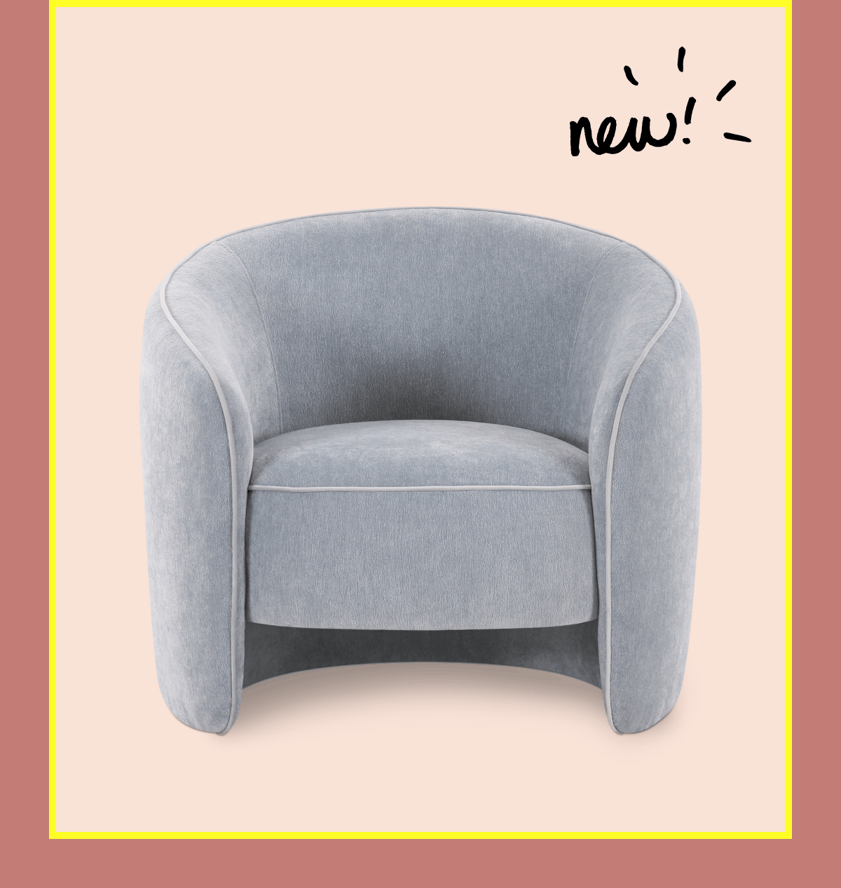 In The Groove Lounge Chair Shop Now Relaxation that wraps around you, now in Bluebell and Paloma.