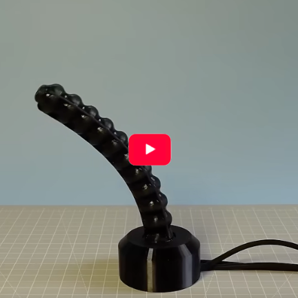 YouTube Short: Watch how @ItsOnMyMind printed this soft robotic tentacle as a single part with Form 4 and Silicone 40A Resin