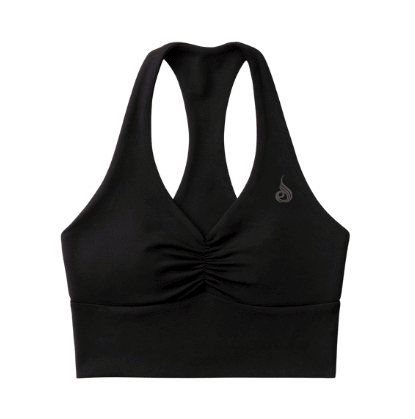 NKD Halter scrunch sports bra black