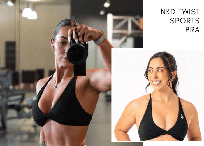 NKD Twist Sports Bra Black