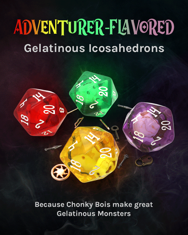 New 🧊 Gelatinous Icosahedrons Dice Envy