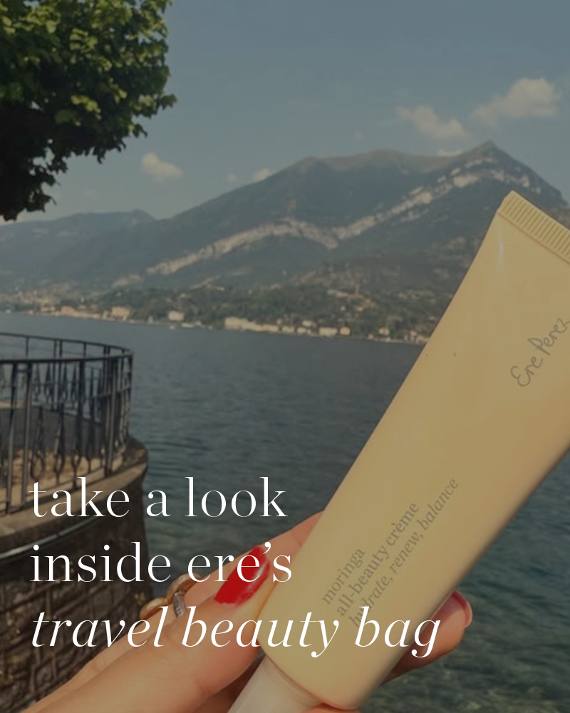 take a look inside ere's travel beauty bag