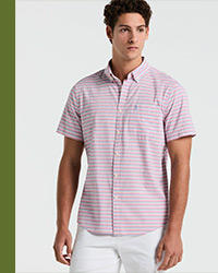 Shop the Cotton Crinkle Yarn Stripe Shirt
