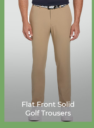 Shop the Flat Front Solid Golf Trousers