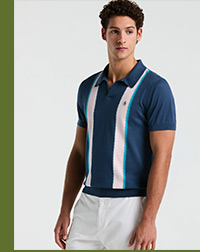 Shop the Vertical Stripe Sweater Polo