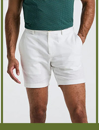 Shop the 7" Flat Front Linen Blend Short