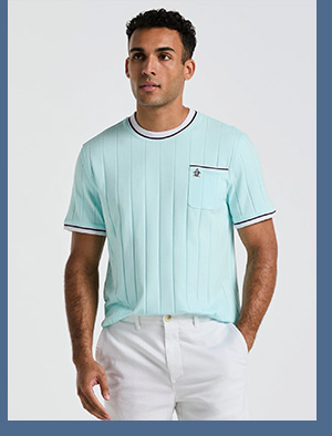 Shop the Ribbed Tipped Collar Tee
