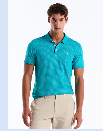 Shop the All-Over Diamond Ditsy Print Polo