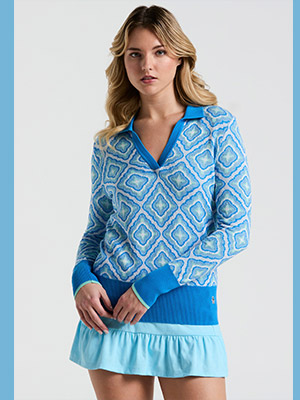 Shop Women's Lattice Jacquard Golf Sweater