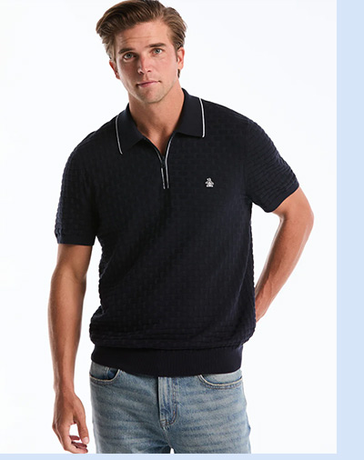 Shop the Links Quarter Zip Sweater Polo