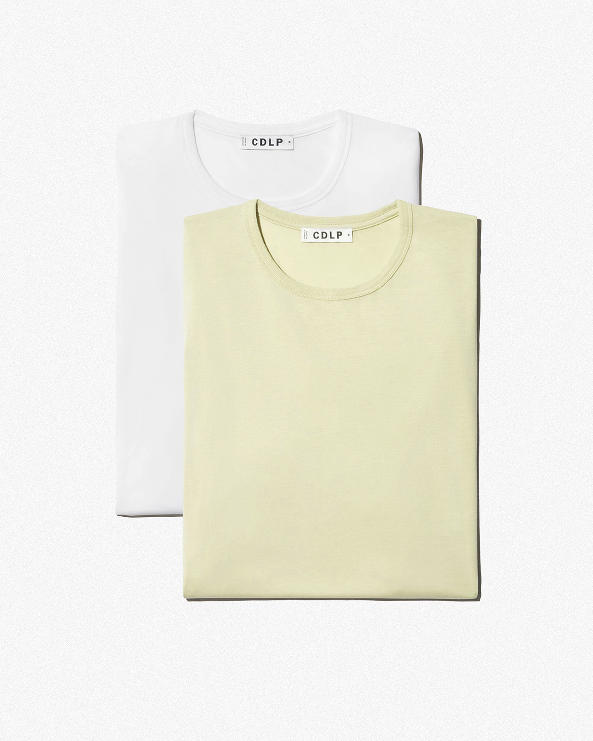 Elevated Essentials - Lightweight T-Shirts in Lemongrass and White